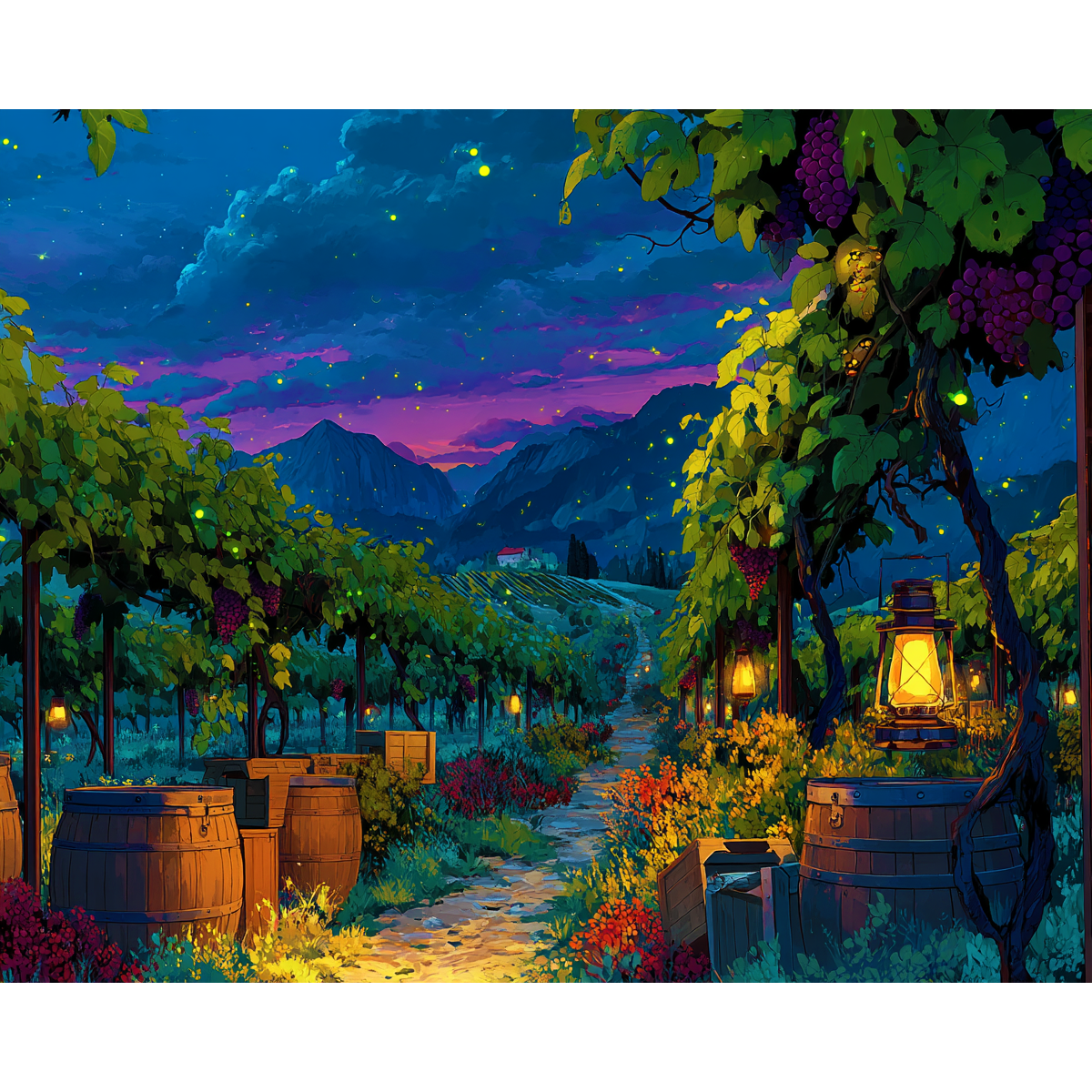 Twilight Vineyard Glow