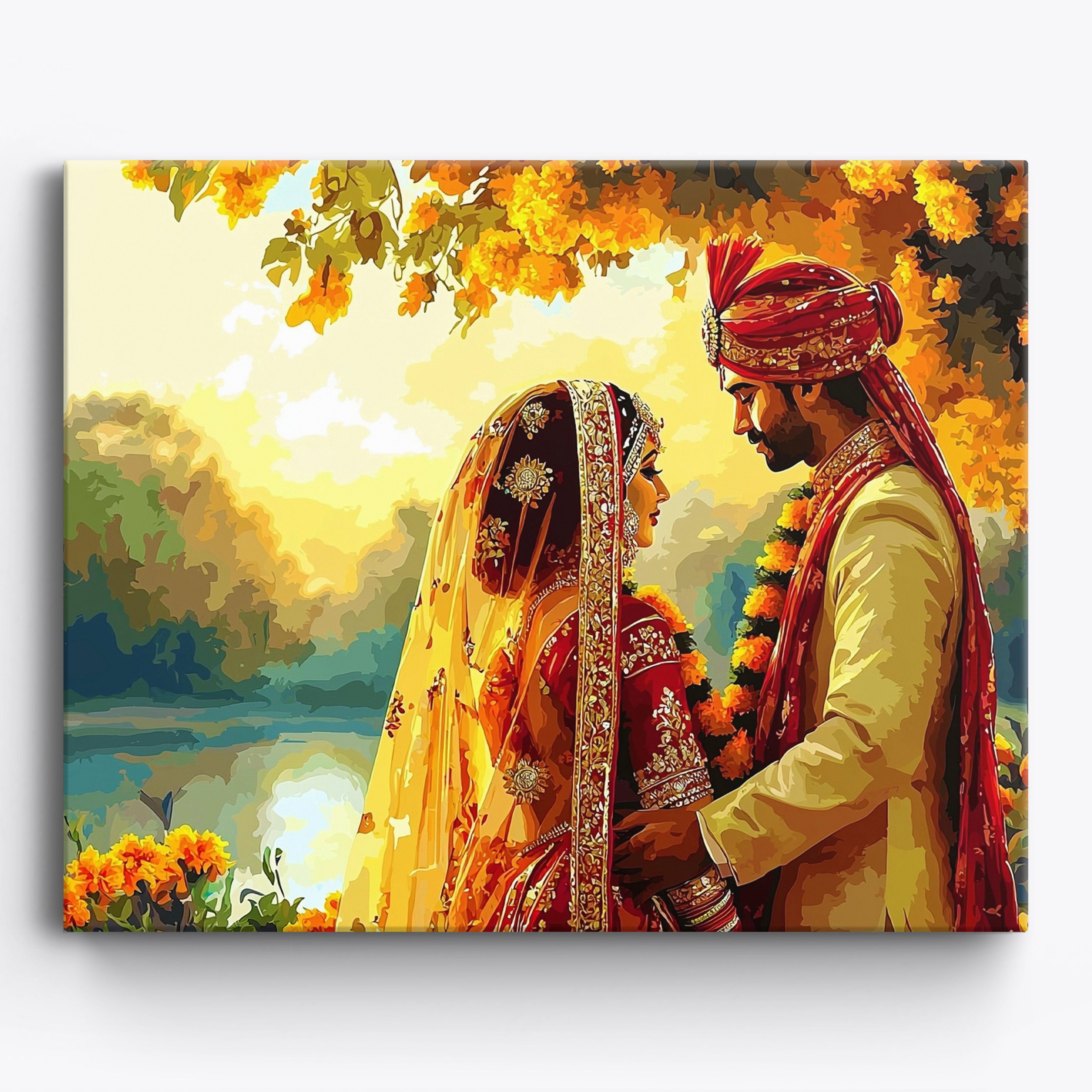 Golden Nuptial Bliss No Frame / Regular (15.75"x19.7"/40x50cm)