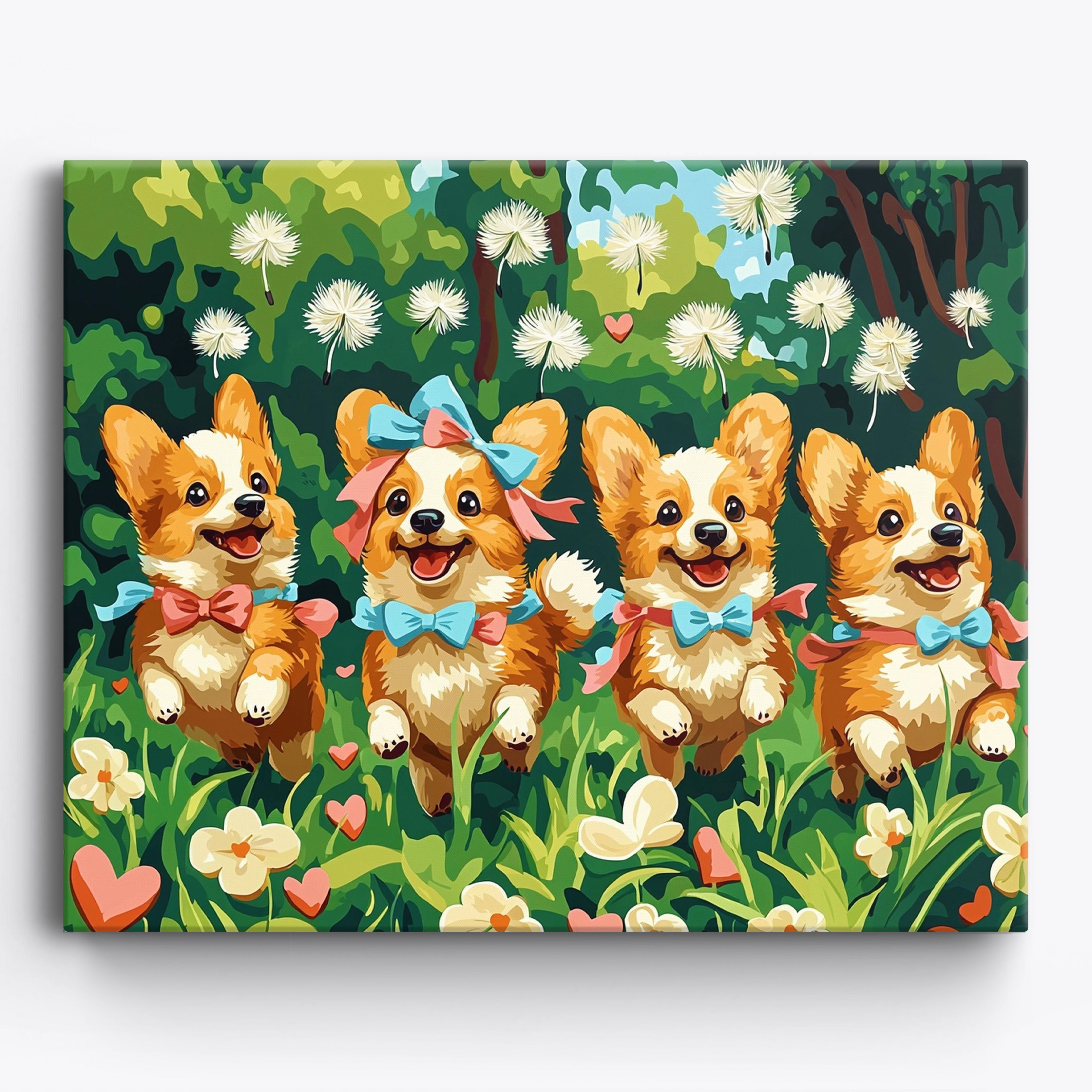 Corgi Garden Parade No Frame / Regular (15.75"x19.7"/40x50cm)