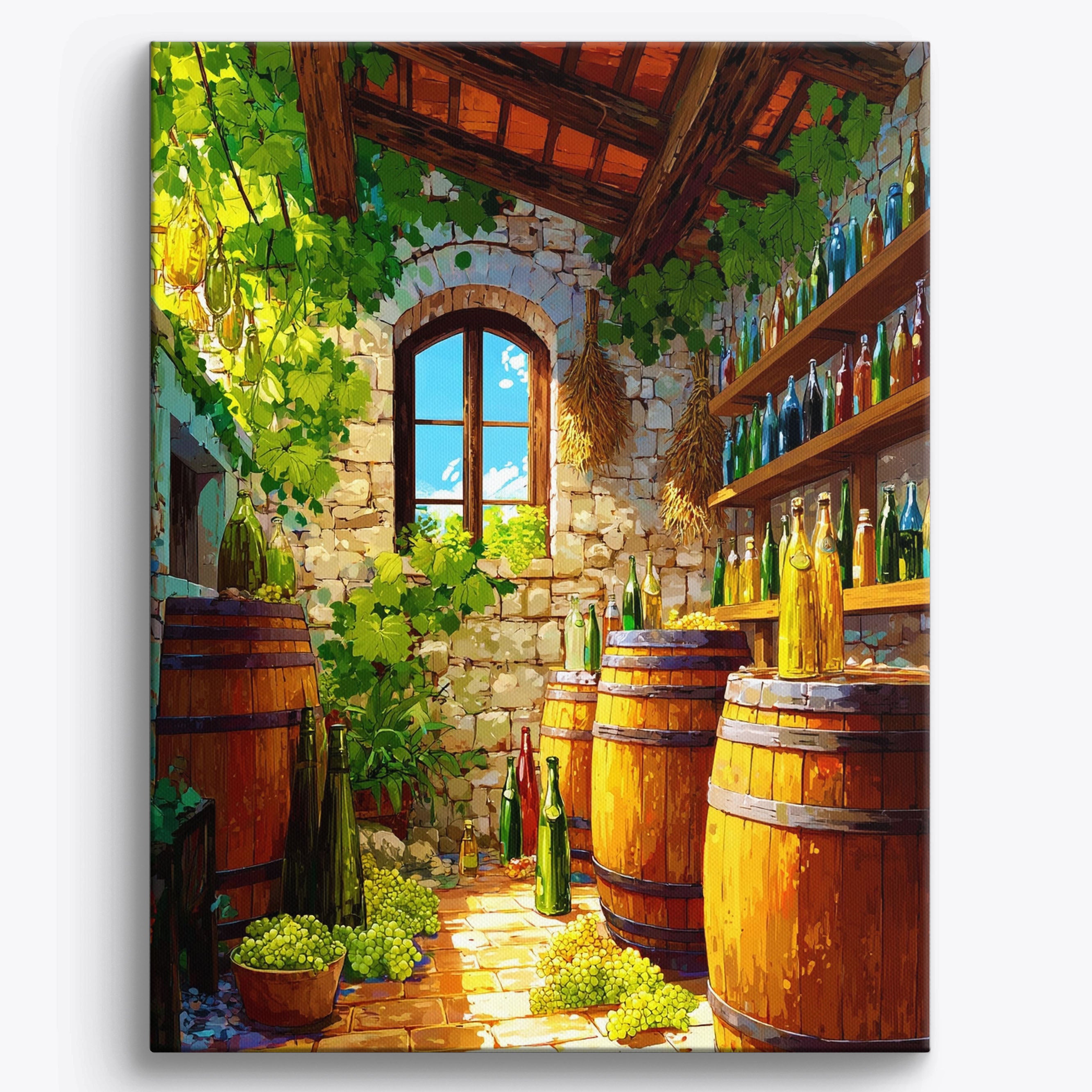 Rustic Wine Cellar No Frame / 40x50cm