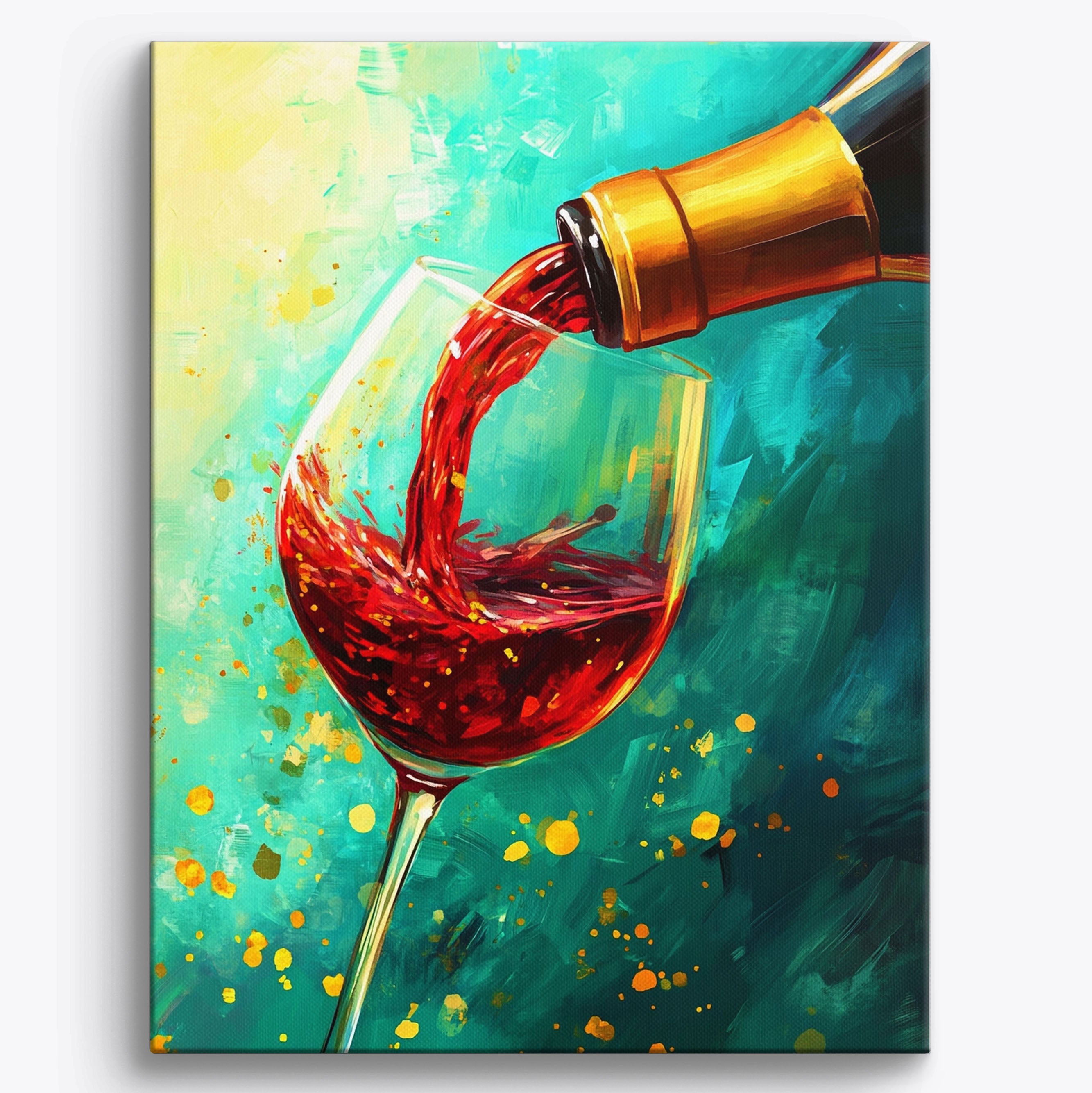 Golden Wine Flow No Frame / 40x50cm