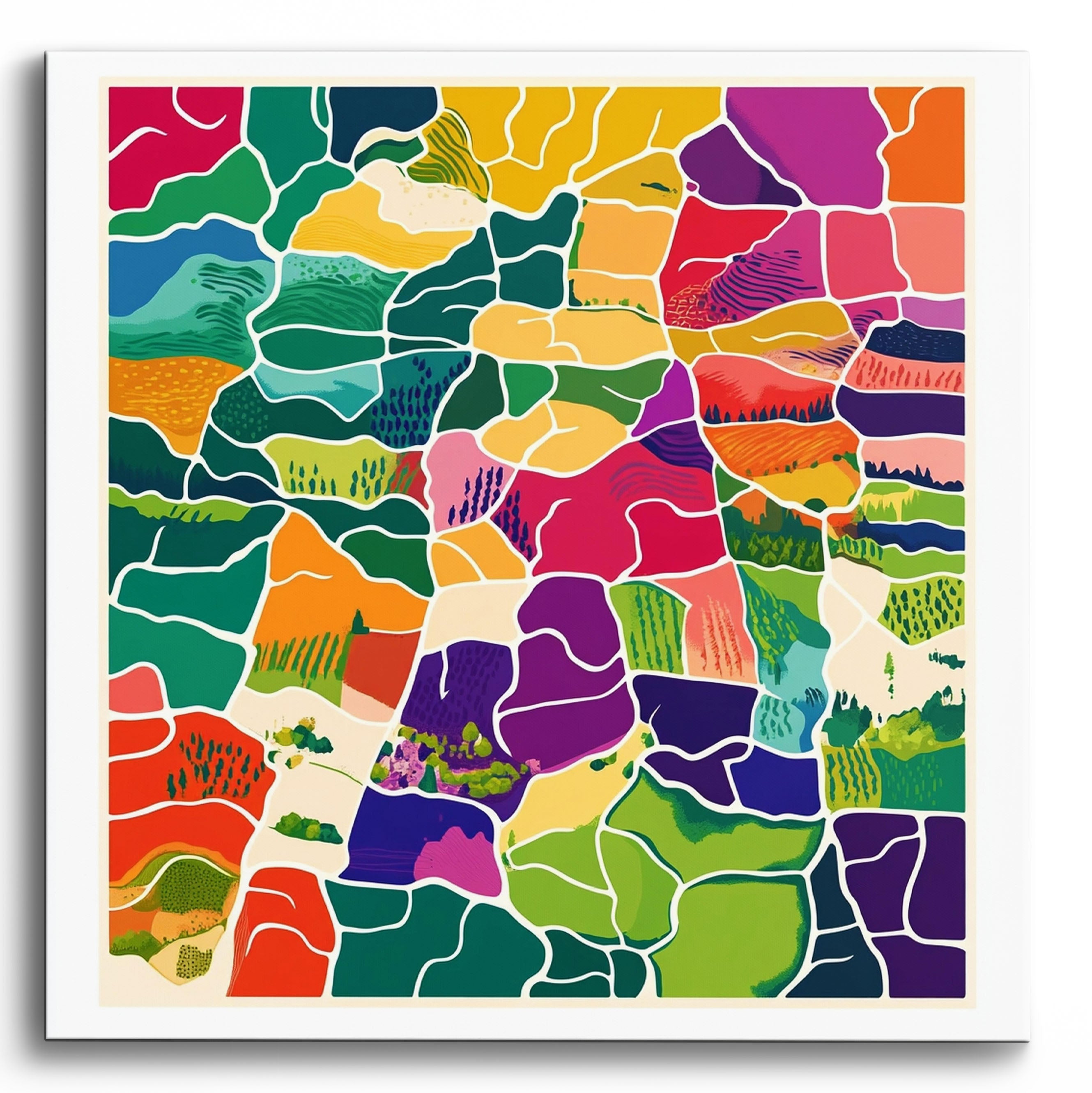 Vibrant Regions No Frame / 40x40cm