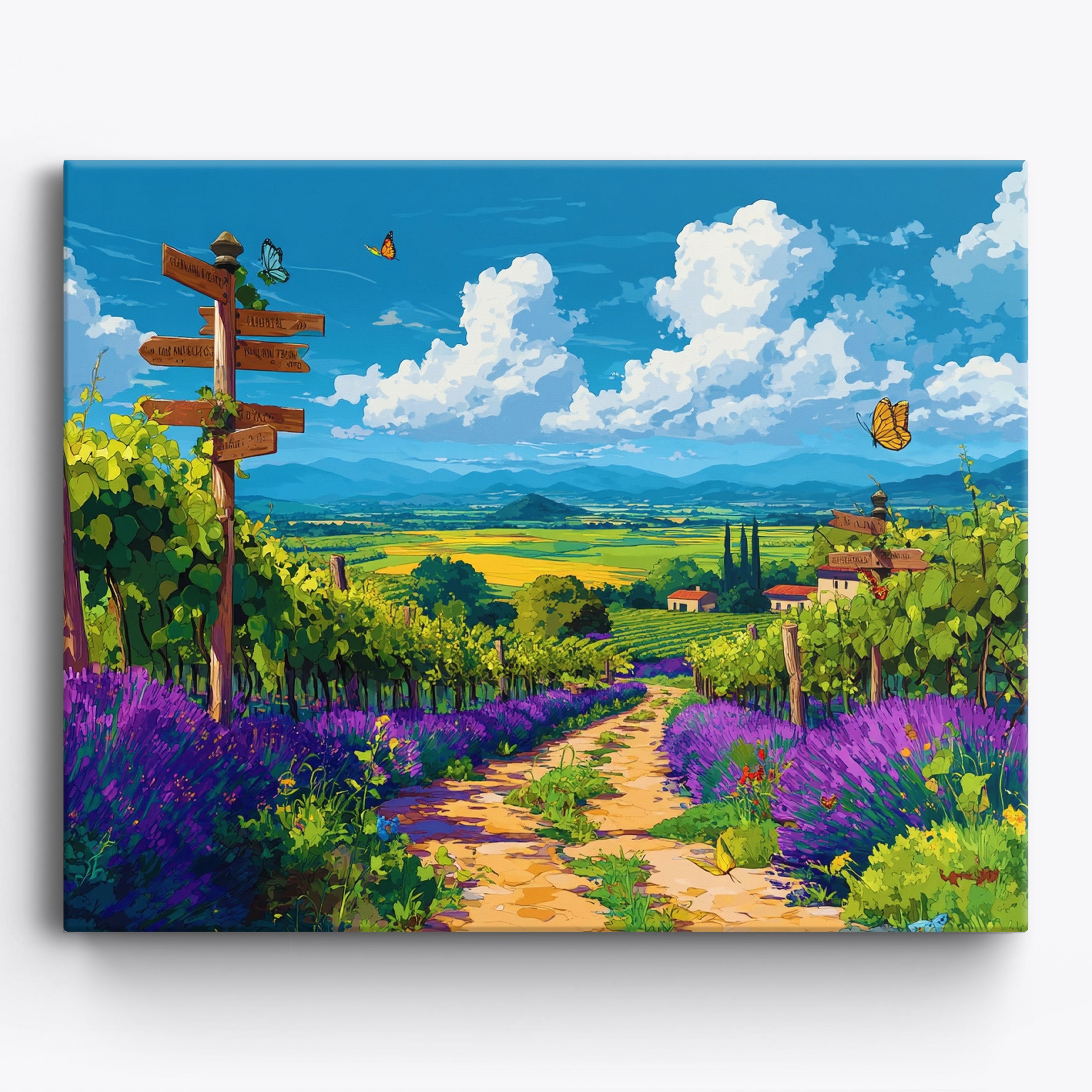 Lavender Wine Trail No Frame / 50x40cm
