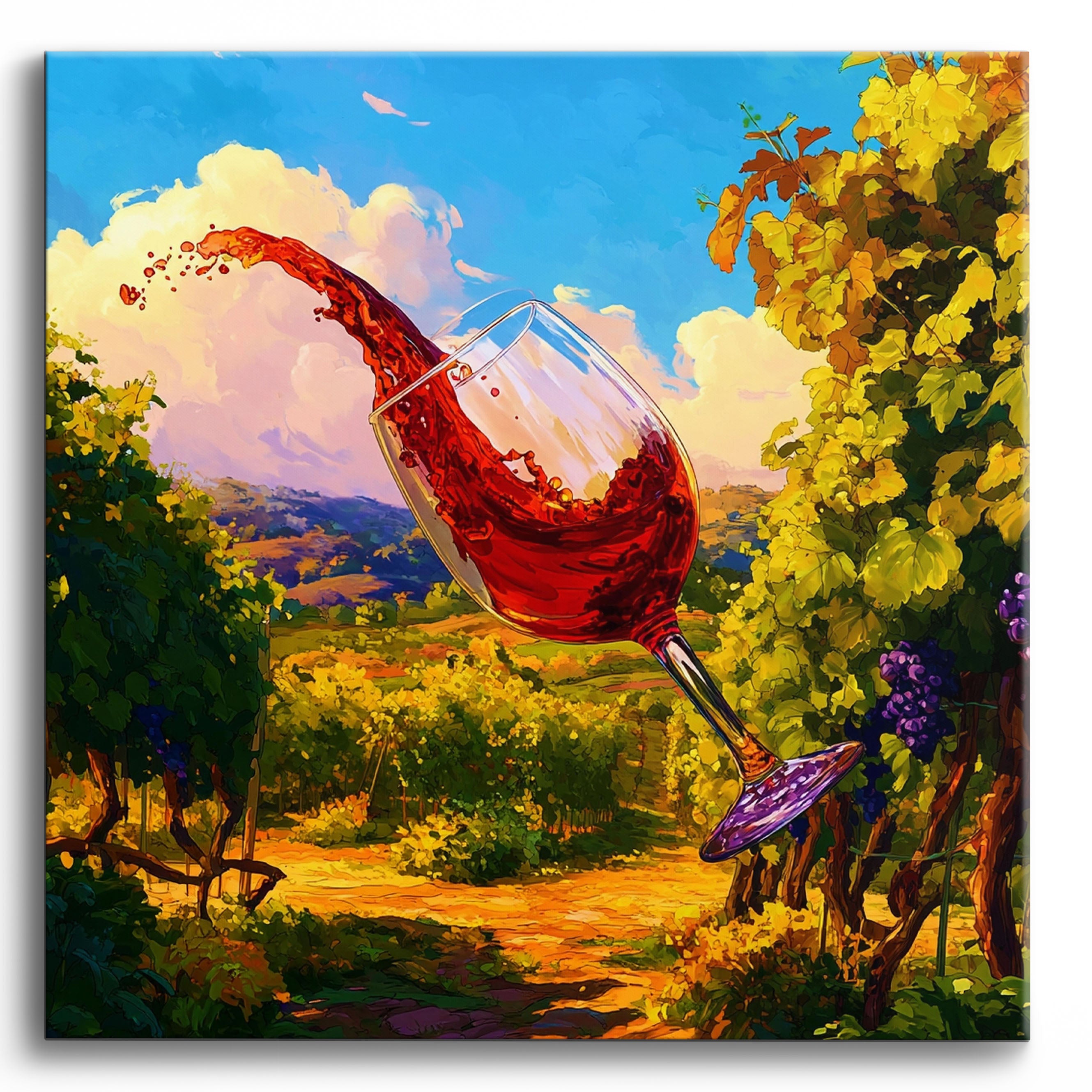 Elegant Wine Dance No Frame / 40x40cm
