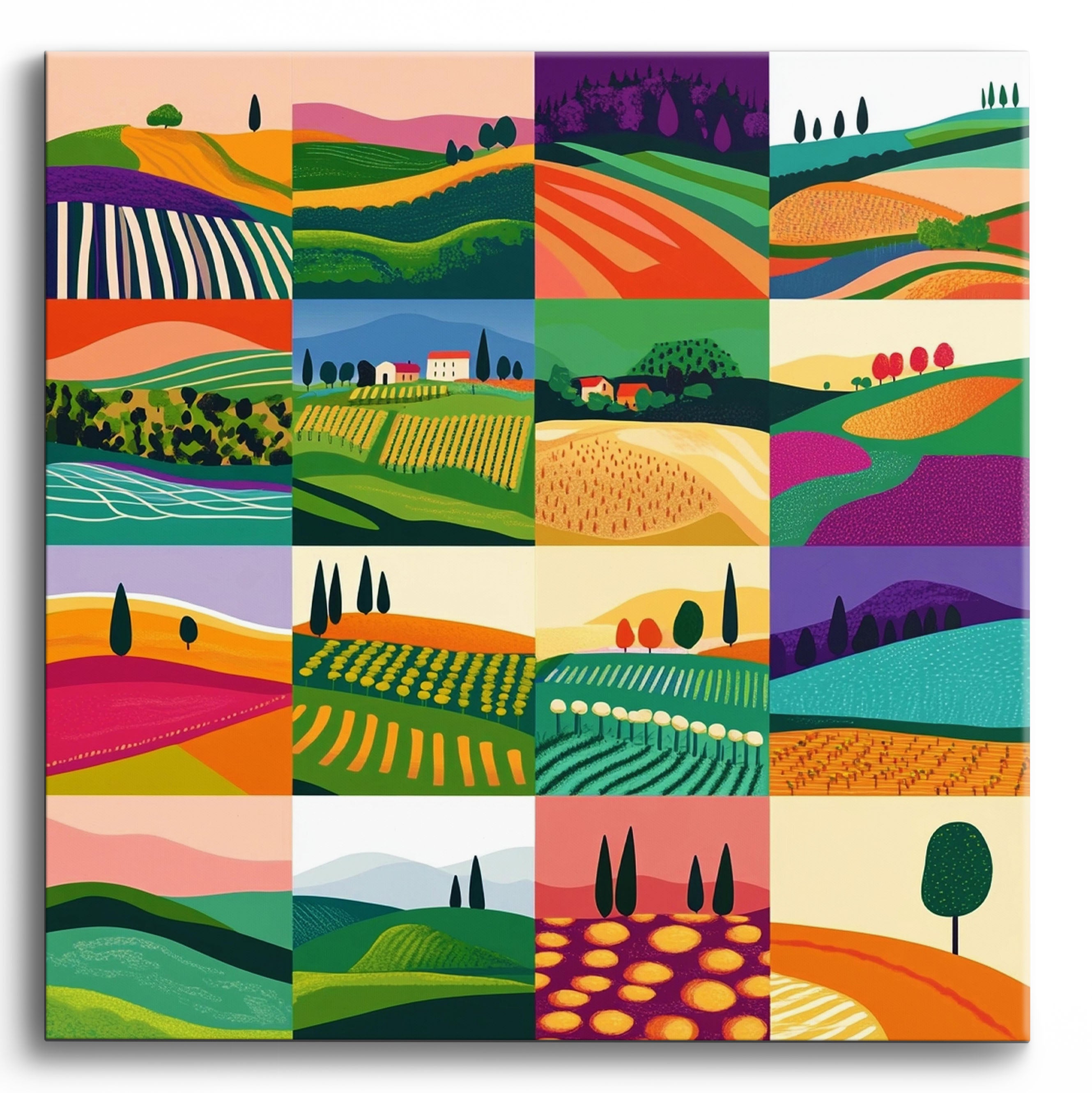 Simplified Vineyards No Frame / 40x40cm