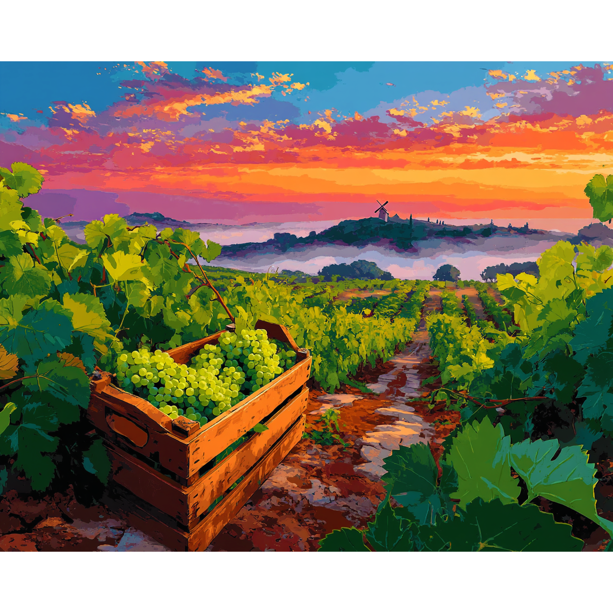 Misty Vineyard